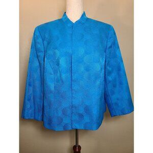 Kasper Womens Elegant Long Sleeves Coat Jacket Blue Size 18W A227